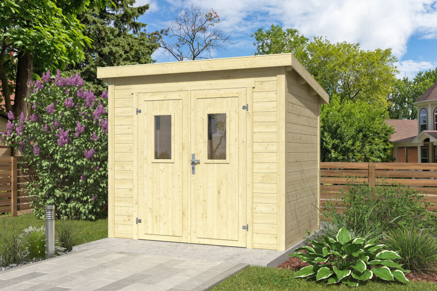 Lasita Maja Gartenhaus ZURI 3 - 230x175 cm, 19 mm, natur + farbig