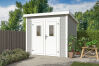 Lasita Maja Gartenhaus ZURI 4 - 230x230 cm, 19 mm, lackiert Lichtgrau