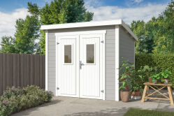 Lasita Maja Gartenhaus ZURI 4 - 230x230 cm, 19 mm, lackiert Grüngrau