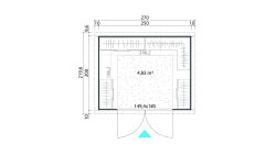 Lasita Maja Gartenhaus ZURI 5 - 250x200 cm, 19 mm, natur + farbig