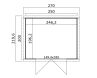 Lasita Maja Gartenhaus ZURI 5 - 250x200 cm, 19 mm, natur + farbig