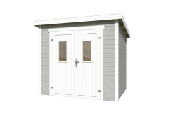 Lasita Maja Gartenhaus ZURI 7 - 275x175 cm, 19 mm, lackiert Grüngrau