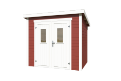 Lasita Maja Gartenhaus ZURI 8 - 275x230 cm, 19 mm, lackiert Carbongrau