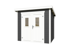 Lasita Maja Gartenhaus ZURI 8 - 275x230 cm, 19 mm, lackiert Carbongrau