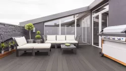 BPC Terrassendiele ECO-CAP 20x136x4000 mm, Massivdiele/Vollprofil Oberfläche glatt/Holzstruktur, co-extrudiert