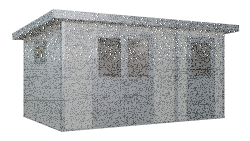 WPC-Gartenhaus HIDDENSEE grau-anthrazit 28 mm - 430 x 280 cm, WPC Co-Ex / Alu, 2 Räume
