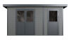 WPC-Gartenhaus HIDDENSEE grau-anthrazit 28 mm - 430 x 280 cm, WPC Co-Ex / Alu, 2 Räume
