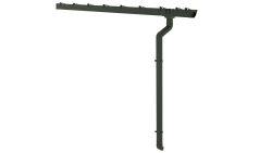 Rinnenset anthrazit für WPC-Gartenhaus HIDDENSEE, 28 mm - 430 x 280 cm, 2 Räume