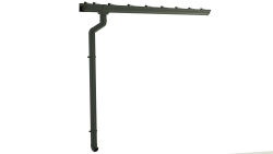 Rinnenset anthrazit für WPC-Gartenhaus HIDDENSEE, 28 mm - 430 x 280 cm, 2 Räume