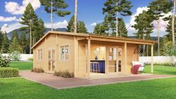 Ferienhaus BENTE 70mm, 800 x 558 cm; 70mm Wandstärke