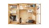 Ferienhaus BENTE 70mm, 800 x 558 cm; 70mm Wandstärke