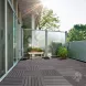 Fußbodenset für WPC-Gartenhaus FÖHR bestehend aus 25x WPC Gartenfliese 24 mm, 50x50 cm, massiv gebürstet, anthrazit