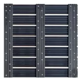 Fußbodenset für WPC-Gartenhaus POEL bestehend aus 24x WPC Gartenfliese 24 mm, 50x50 cm, massiv gebürstet, anthrazit