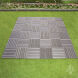 Fußbodenset für WPC-Gartenhaus RÜGEN bestehend aus 48x WPC Gartenfliese 24 mm, 50x50 cm, massiv gebürstet, anthrazit