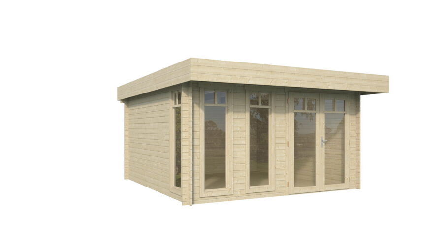 Gartenhaus BENJAMIN ISO; 400x400 cm (A), 44 mm Doppelnut; inkl. Boden