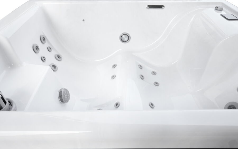 NJORD HORIZON KOMPAKT Whirlpool, 215 x 166 cm, 2 Personen, 22 Düsen, WLAN-Funktion, Premium Outdoor Spa, skandinavisches Design