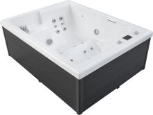 NJORD HORIZON KOMPAKT Whirlpool, 215 x 166 cm, 2 Personen, 22 Düsen, WLAN-Funktion, Premium Outdoor Spa, skandinavisches Design