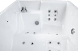 NJORD HORIZON KOMPAKT Whirlpool, 215 x 166 cm, 2 Personen, 22 Düsen, WLAN-Funktion, Premium Outdoor Spa, skandinavisches Design