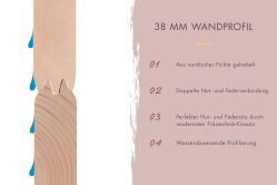 Karibu Saunahaus FINN 3 / terragrau / ohne Ofen / gedämmte Eingangstür