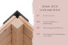 Karibu Saunahaus ARES 4 - 364 x 276 cm 38 mm naturbelassen / Metall anthrazit / ohne Ofen