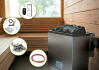 Topgarden "SPARSET" Bio-Kombiofen 9Kw inkl. Steuergerät HUUM "UKU WIFI" mit App Steuerung, Saunasteine und Silikonkabel
