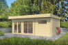 Gartenhaus MIKA; 595x400 cm ISO (A); 44 mm Doppelnut; ohne Boden