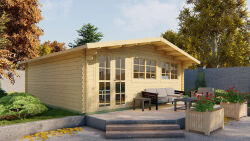Tuindeco Gartenhaus Helle 600 x 600 / 44mm natur oder...