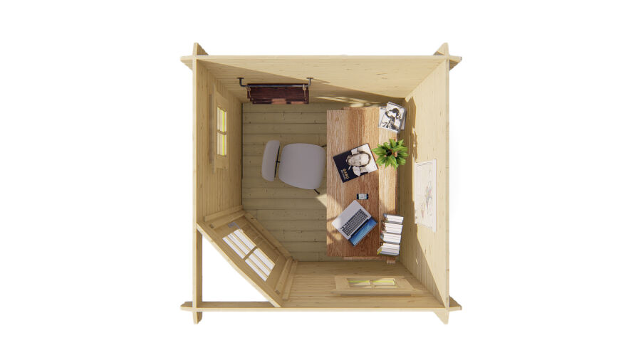 Tuindeco Gartenhaus Petra 200 x 200 / 28mm natur oder imprägniert