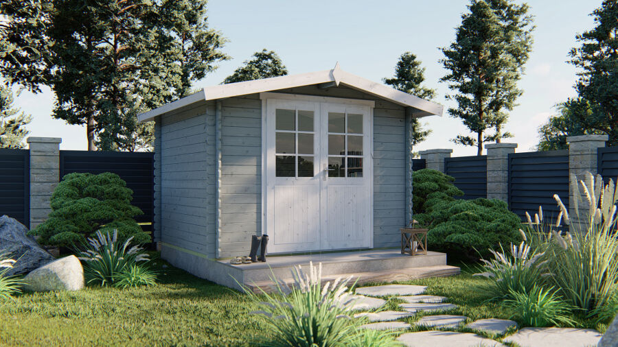 Tuindeco Gartenhaus Bjarni 250 x 300 / 28mm natur oder imprägniert