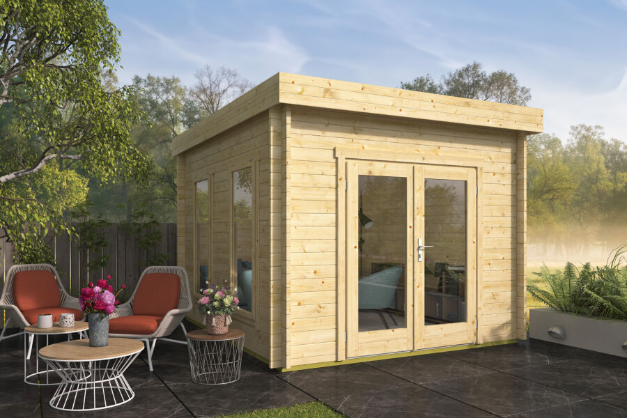 Tuindeco Gartenhaus Lee 300 x 350 / 40mm natur oder imprägniert