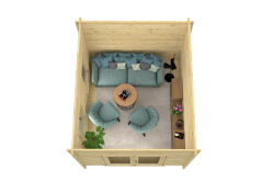 Tuindeco Gartenhaus Lee 300 x 350 / 40mm natur oder...