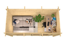 Tuindeco Gartenhaus Harriot 200 x 400 / 40mm natur oder...