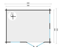 Tuindeco Gartenhaus Jason 300 x 400 / 40mm natur oder...