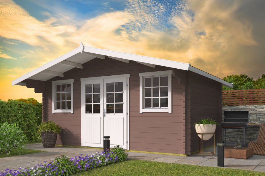 Tuindeco Gartenhaus Rika 320 x 500 / 44mm natur oder imprägniert