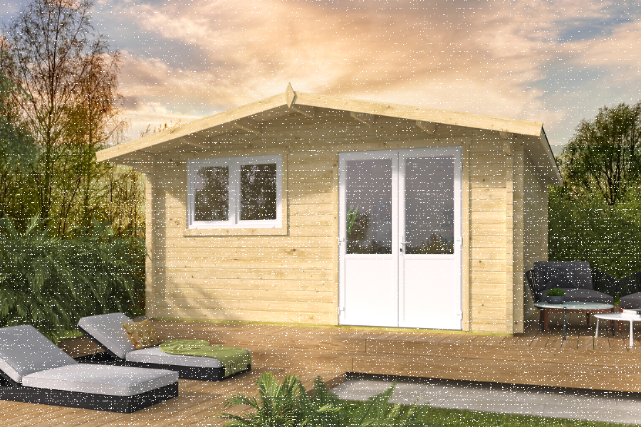 Tuindeco Gartenhaus Dingle 500 x 500 / 70mm natur oder imprägniert
