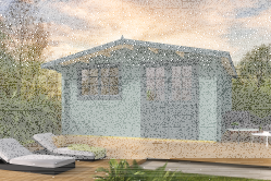 Tuindeco Gartenhaus Dingle 500 x 500 / 70mm natur oder imprägniert