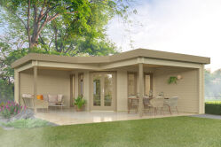 Tuindeco Gartenhaus Bridgend 380 x 380 / 70mm natur oder...