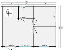 Tuindeco Gartenhaus Moderna 532 x 702 / 44mm natur oder...