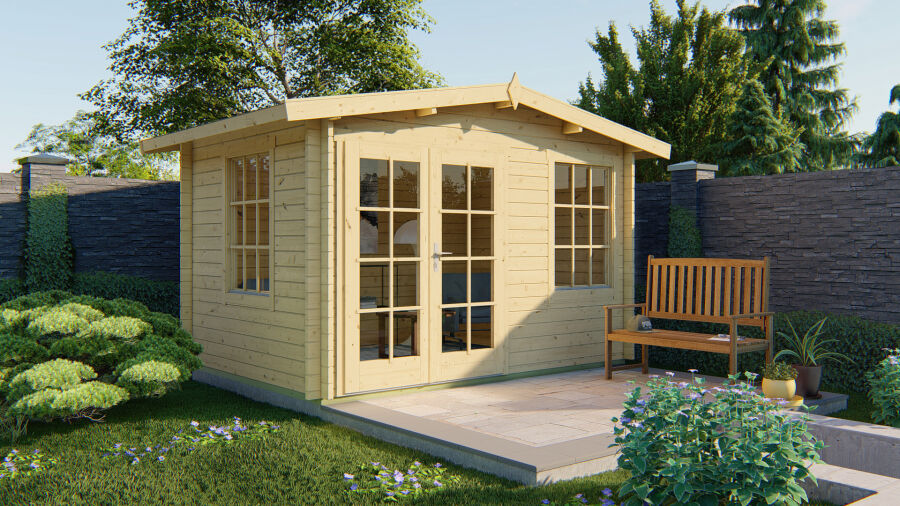 Tuindeco Gartenhaus Philip 250 x 350 / 40mm natur oder imprägniert