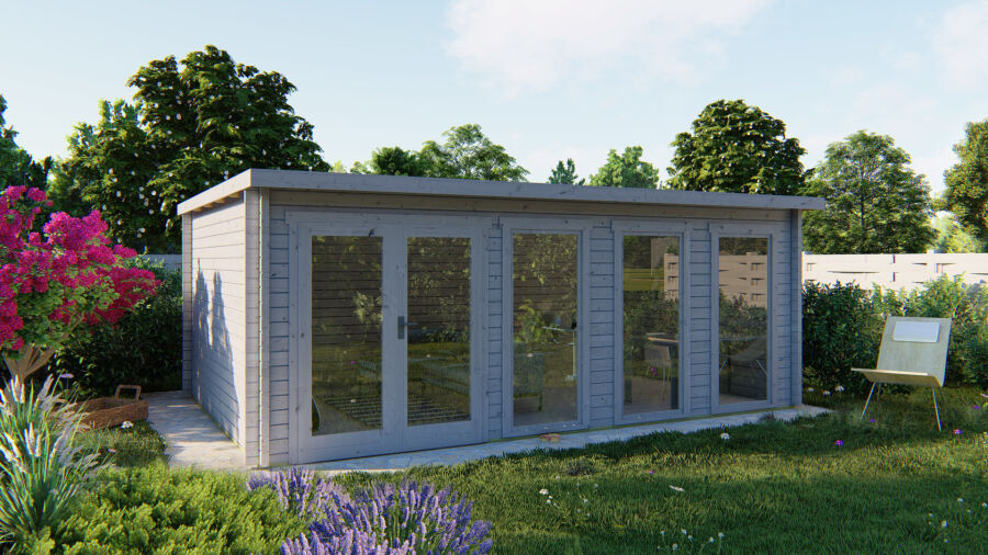 Tuindeco Gartenhaus Gabriella 400 x 595 / 58mm natur oder imprägniert