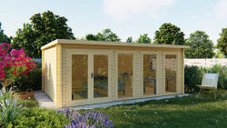 Tuindeco Gartenhaus Gabriella 400 x 595 / 58mm natur oder...