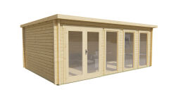 Tuindeco Gartenhaus Gabriella 400 x 595 / 58mm natur oder imprägniert