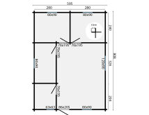 Tuindeco Gartenhaus Malaga 808 x 595 / 44mm natur oder...