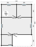 Tuindeco Gartenhaus Javea 808 x 595 / 44mm natur oder...