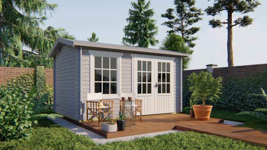 Tuindeco Gartenhaus Chloe 300 x 400 / 40mm natur oder imprägniert