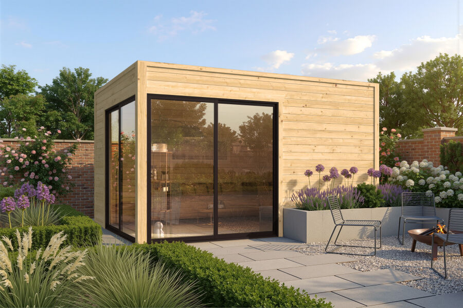 Tuindeco Gartenhaus Rico 300 x 400 / 28mm natur oder imprägniert