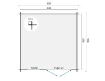 Tuindeco Gartenhaus Otto 360 x 360 / 28mm natur oder...