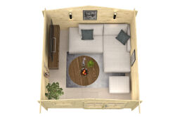 Tuindeco Gartenhaus Otto 360 x 360 / 28mm natur oder imprägniert