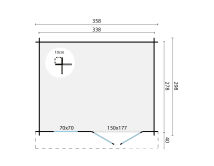 Tuindeco Gartenhaus Marta 300 x 360 / 28mm natur oder imprägniert