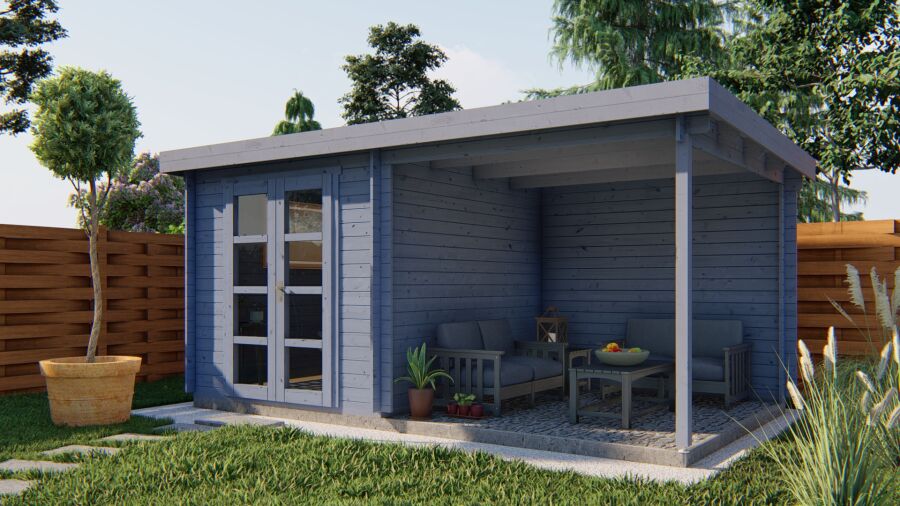Tuindeco Gartenhaus Eirunn 248 x 250 / 28mm natur oder imprägniert
